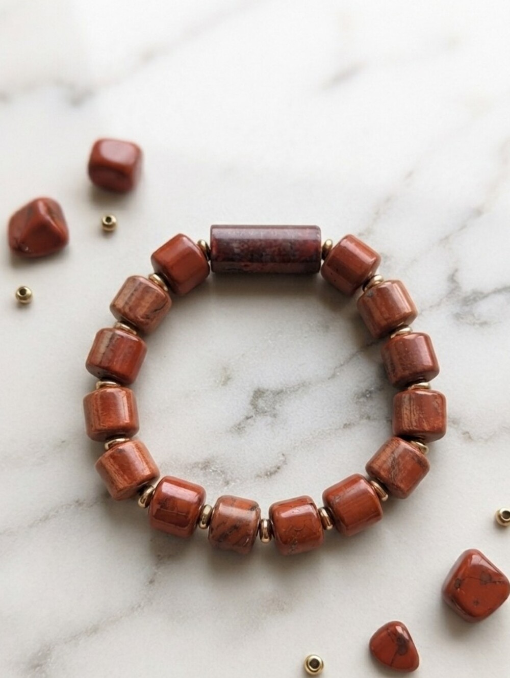 Red Jasper/Mexican Agate Bracelet